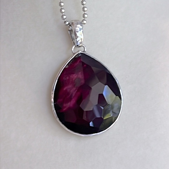 Ippolita Jumbo Teardrop Pendant - Amethyst Pyrite and Mother of Pearl Doublet - Picture 4 of 7
